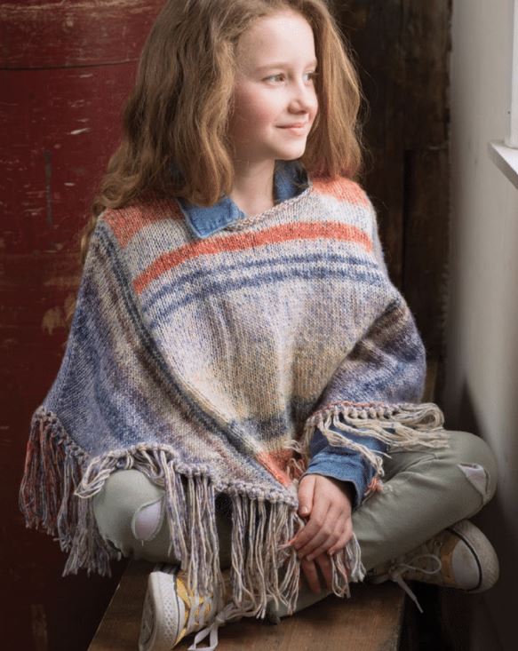 A Berroco Pattern - Fern Poncho (PDF) Knitting Pattern on sale at Little Knits