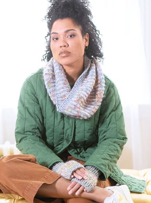 A Berroco Pattern - Sayre Cowl & Mitts - Free with Berroco Purchases (PDF) Free Knitting Pattern at Little Knits