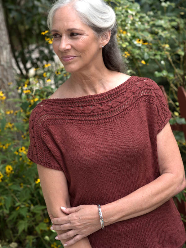 A Berroco Summer Knitting Pattern - Chatwyn Knit Top (PDF) on sale at Little Knits