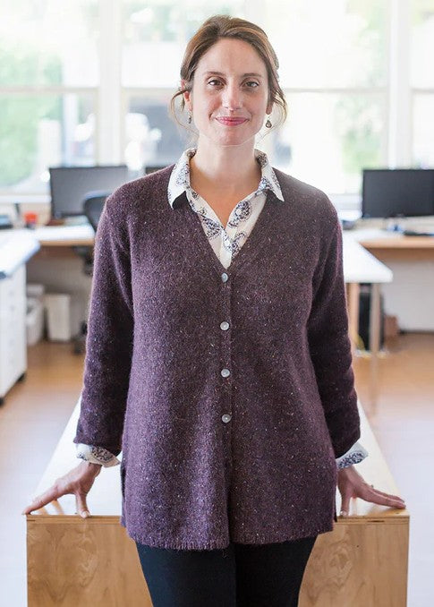 A Churchmouse Yarns and Teas Pattern - Go-To Cardigan (PDF) knitting pattern on sale at Little Knits