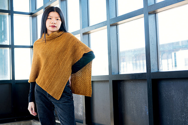 A Churchmouse Yarns and Teas Pattern - Seamless Poncho (PDF) Knitting Pattern on sale at Little Knits