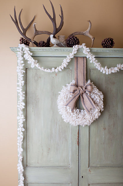 A Churchmouse Yarns and Teas Pattern - Woolly Wreath & Garland (PDF) Knitting Pattern on sale at Little Knits