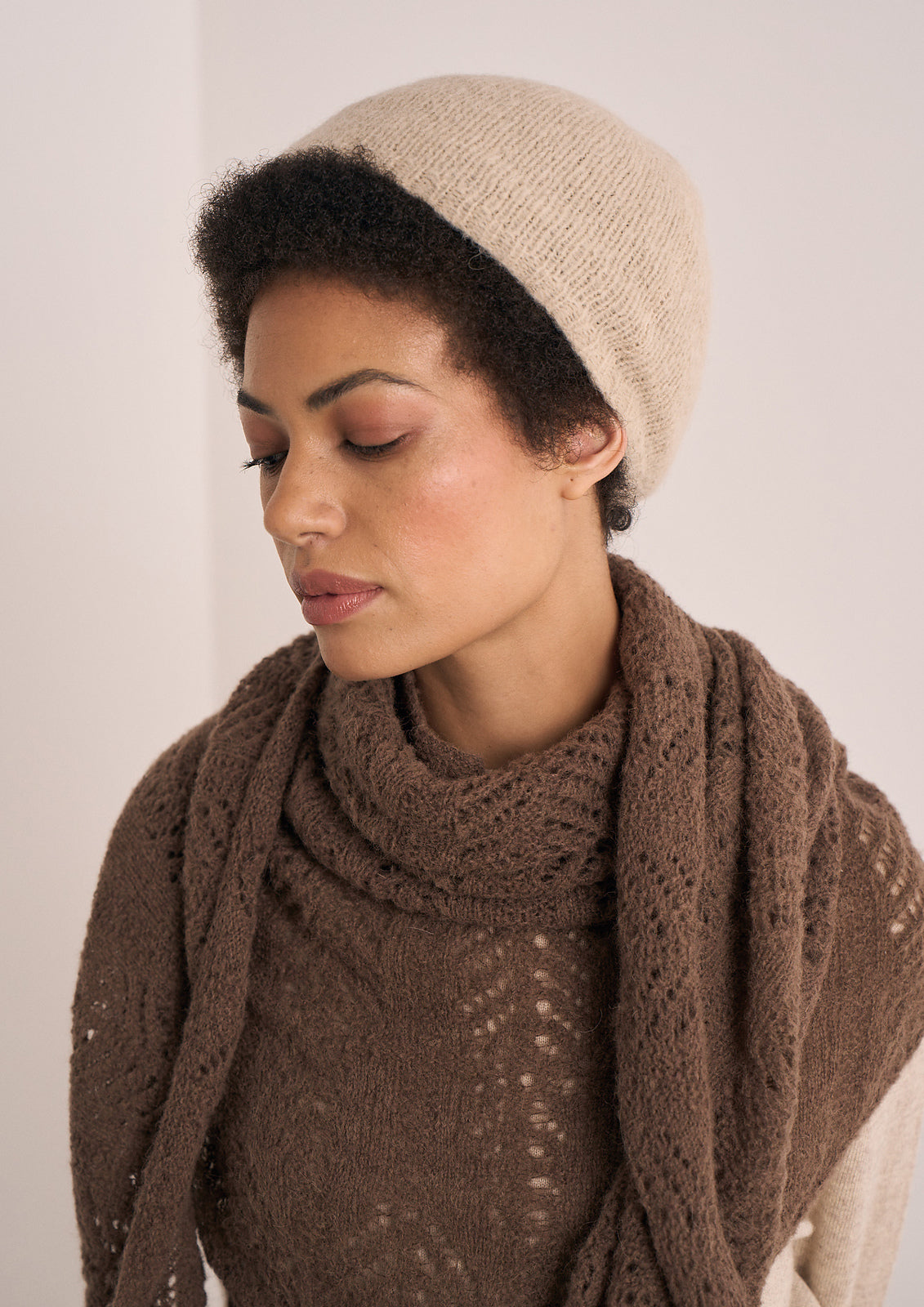 A Mode at Rowan Alpaca Haze Pattern - Pier + Metton Hat and Shawl (PDF)