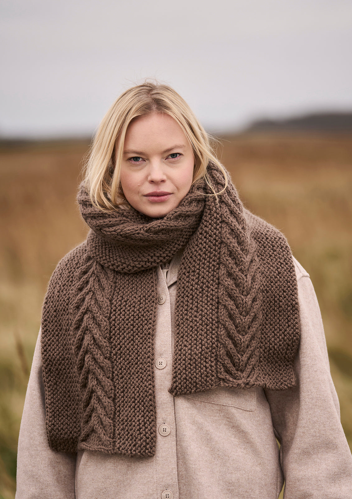 A Mode at Rowan Chunky Wool Pattern - Highoak + Isle Hat and Scarf (PDF)