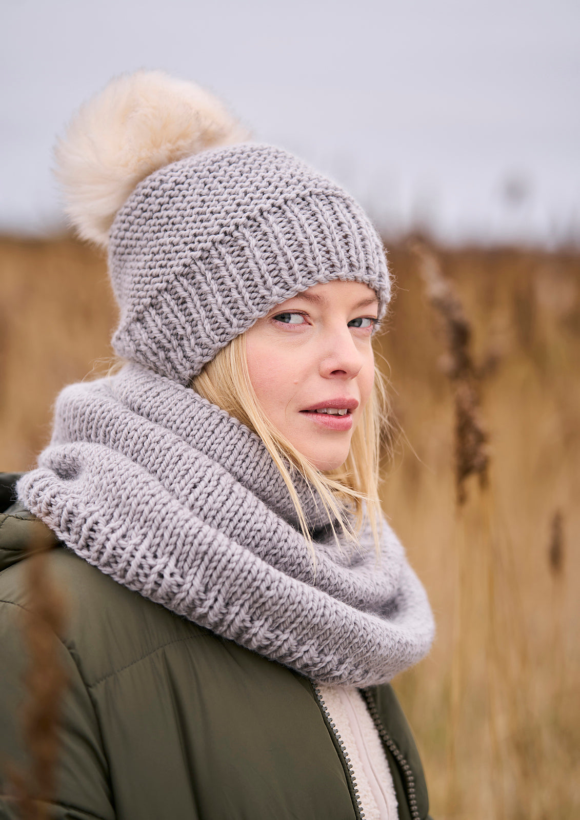 A Mode at Rowan Chunky Wool Pattern - Salle Snood + Highoak Hat (PDF)
