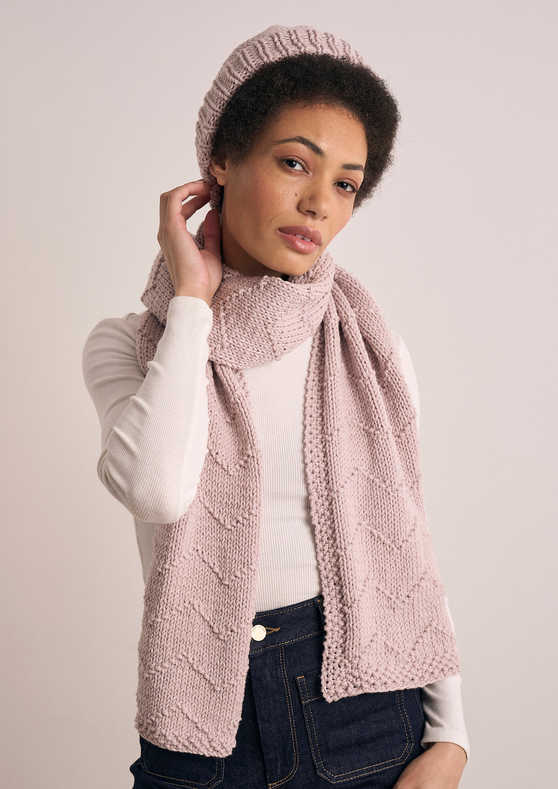 A Mode at Rowan Merino Soft Pattern - Holkham Hat & Scarf (PDF)