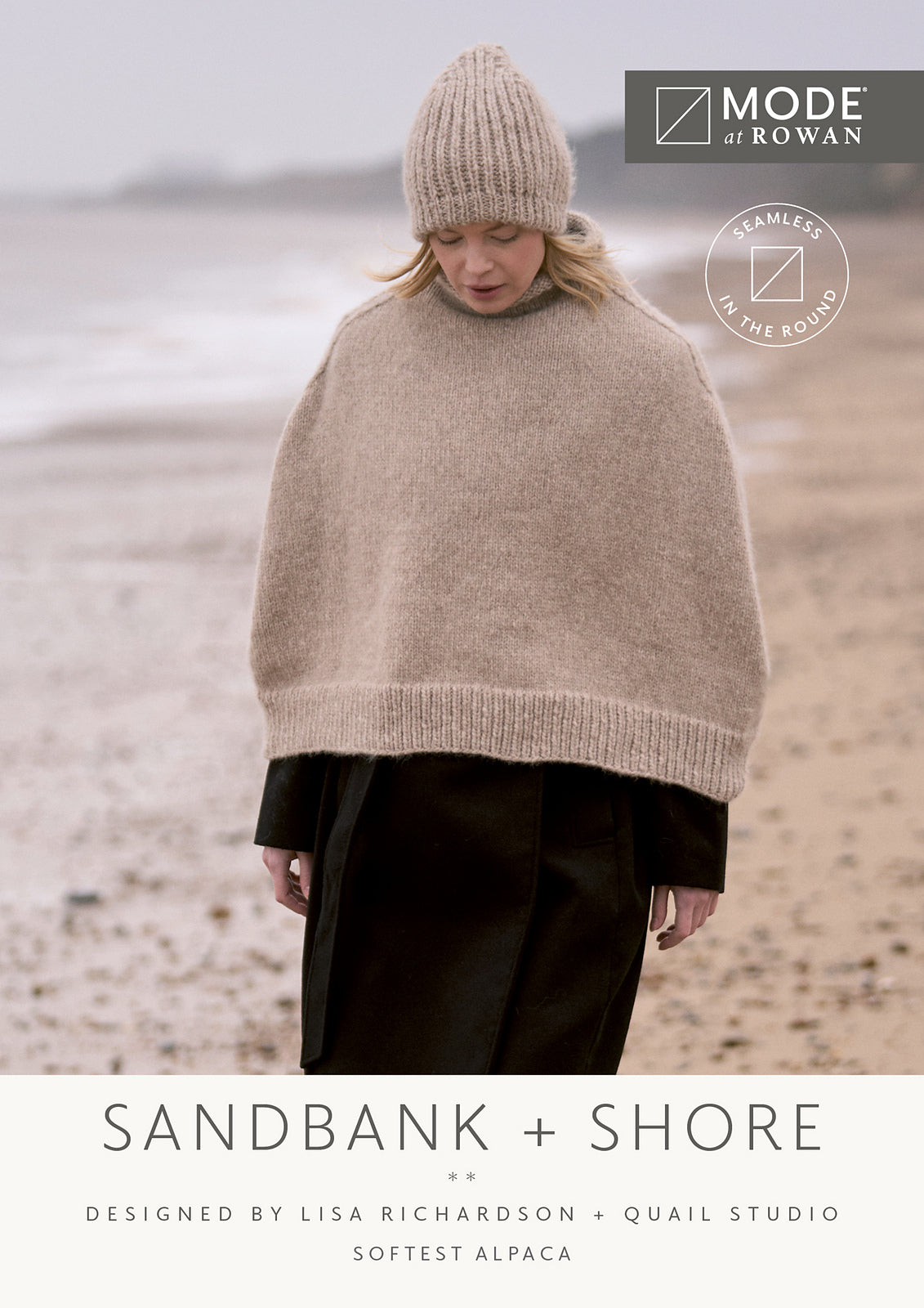 A Mode at Rowan Softest Alpaca Pattern - Sandbank + Shore Hat and Poncho (PDF)
