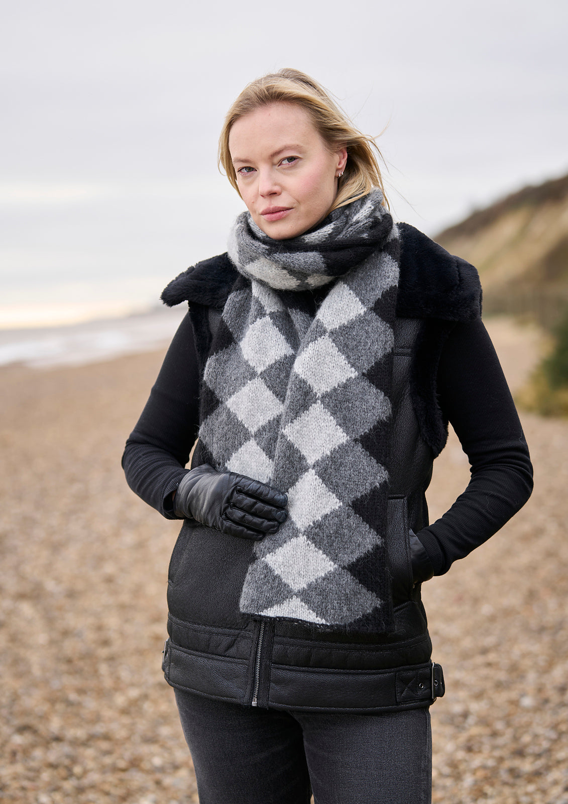 A Mode at Rowan Softest Alpaca Pattern - Wave Hat + Wrap (PDF)