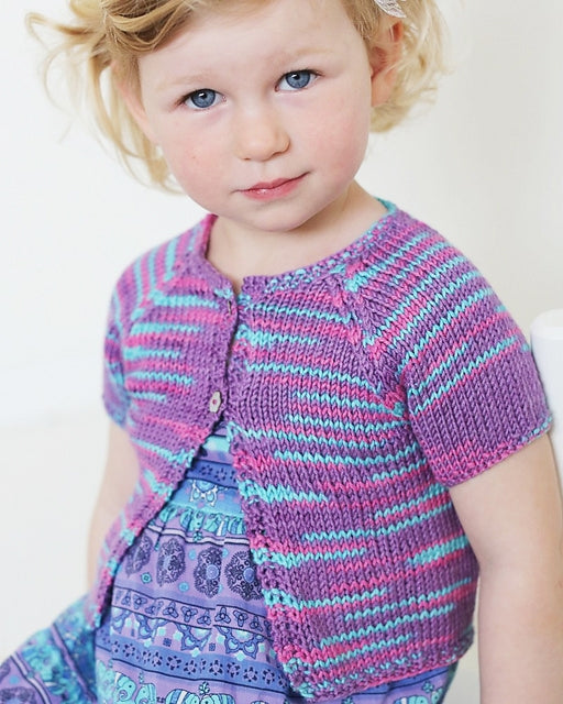 An Ella Rae Pattern - Lizzie (PDF) toddler cardigan knitting pattern on sale at Little Knits