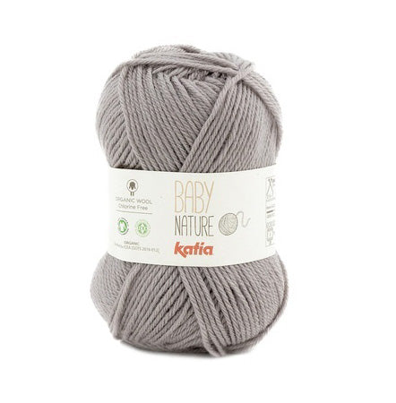 Katia Baby Nature - Stone Grey (Color #119) knitting and crochet yarn on sale at little knits