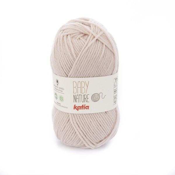 Katia Baby Nature - Light Beige (Color #101) Knitting and Crochet yarn on sale at Little Knits