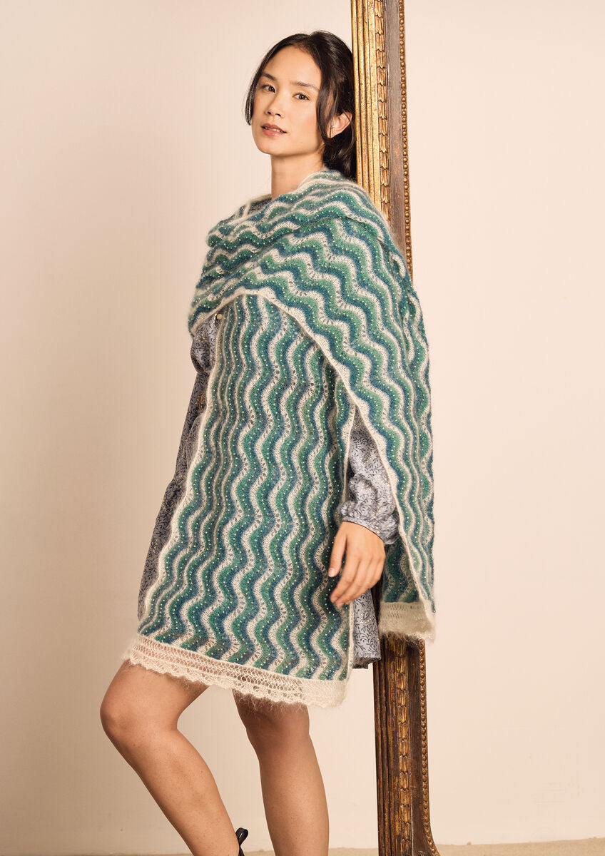 A Rowan Kidsilk Haze Pattern - Beaded Kidsilk Haze Scarf (PDF)