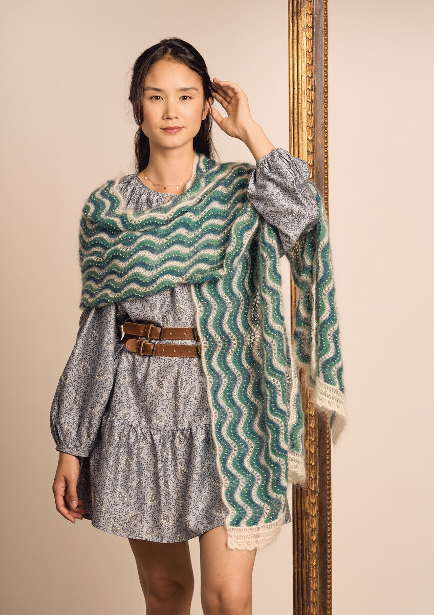A Rowan Kidsilk Haze Pattern - Beaded Kidsilk Haze Scarf (PDF)