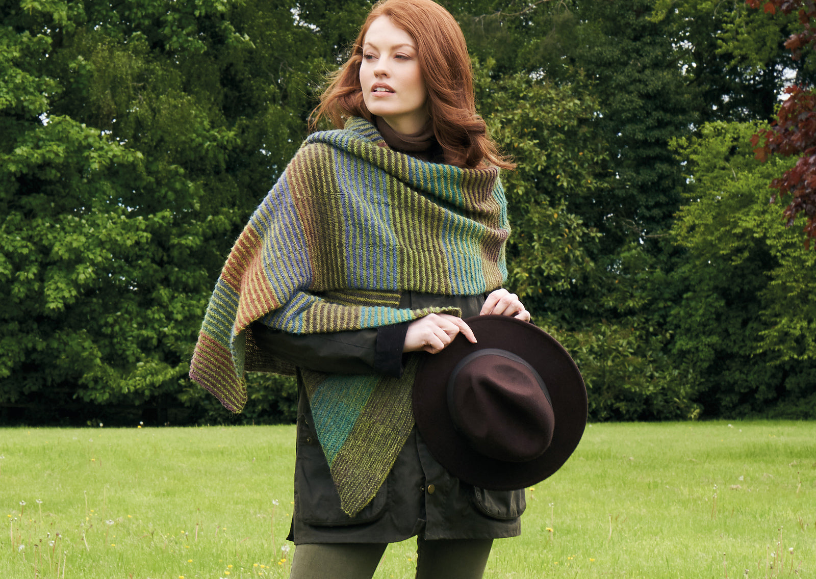 A Rowan Felted Tweed Colour Pattern - Corinthian Wrap (PDF)