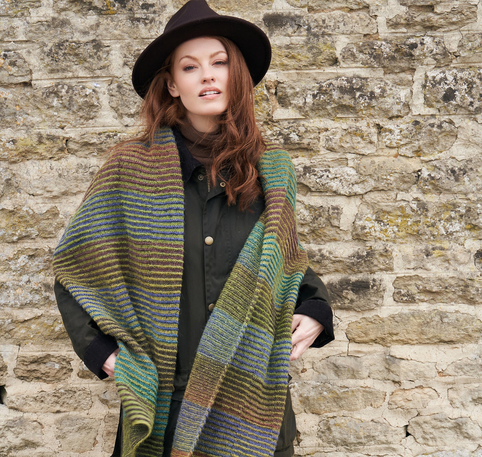A Rowan Felted Tweed Colour Pattern - Corinthian Wrap (PDF)