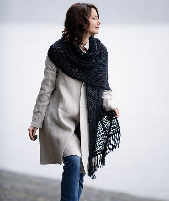 A Churchmouse Yarns and Teas Pattern - Easy Eyelet Poncho & Wrap (PDF)