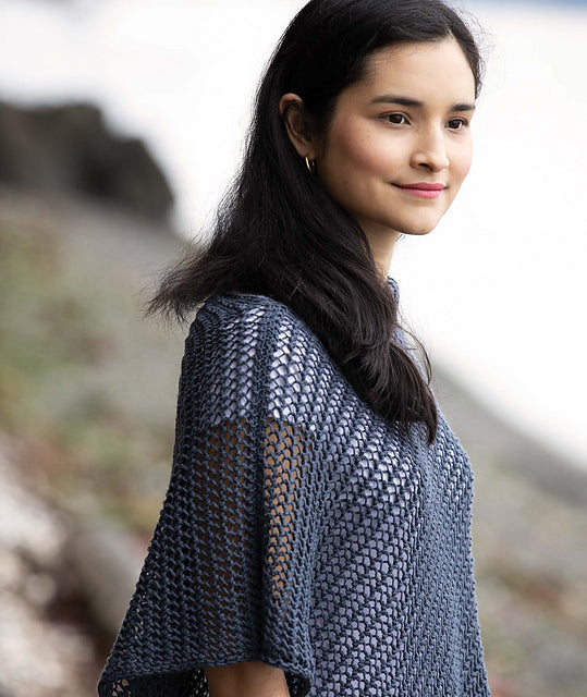 A Churchmouse Yarns and Teas Pattern - Easy Eyelet Poncho & Wrap (PDF)