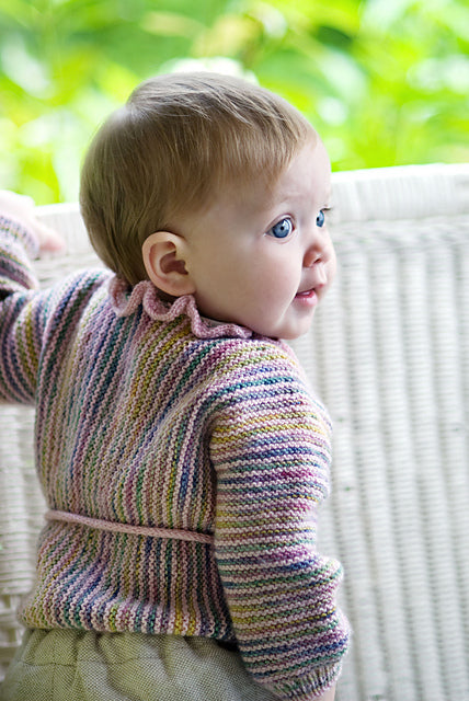 A Churchmouse Yarns and Teas Pattern - Baby Wrap Sweater (PDF)