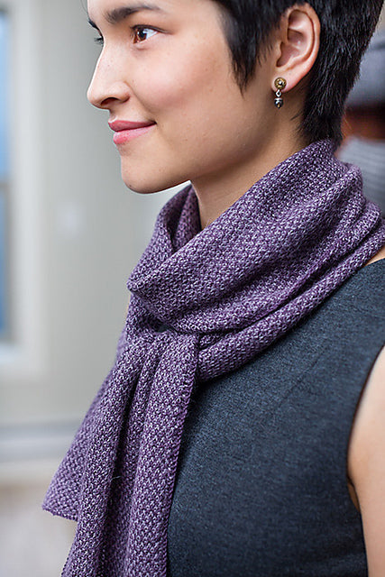 A Churchmouse Yarns and Teas Pattern - Two-Tone Twill Scarf (PDF)