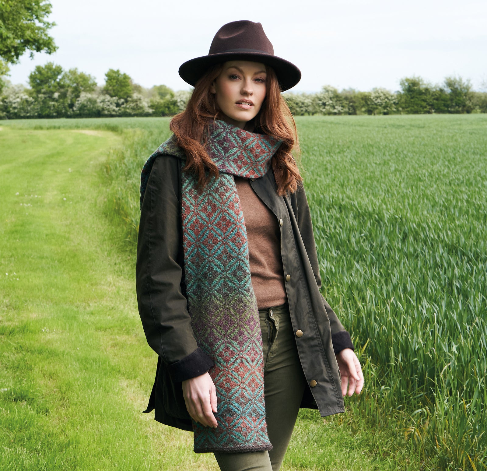 A Rowan Felted Tweed Colour Pattern - Jade Scarf (PDF)