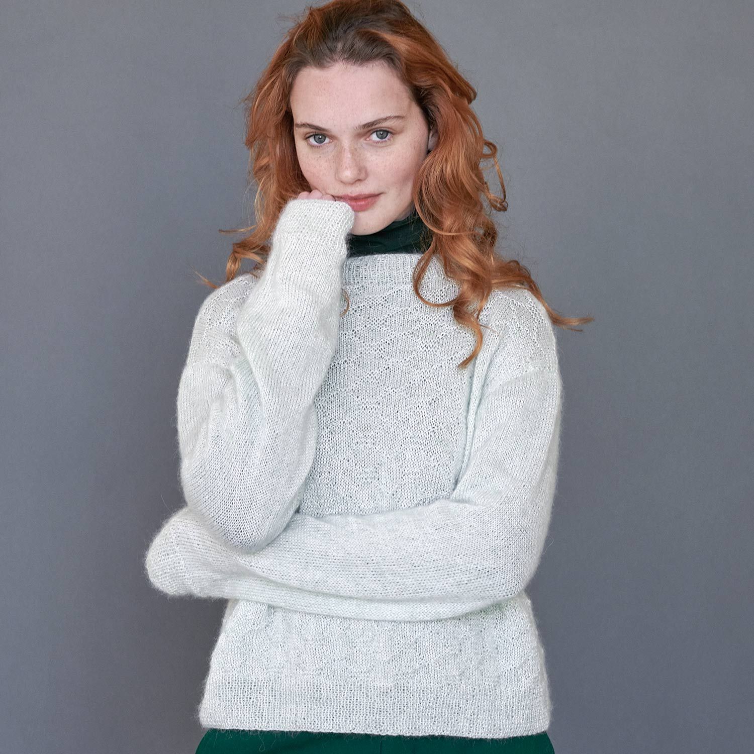 A Katia Alpaca Lace Pattern - Pullover Sweater (PDF)