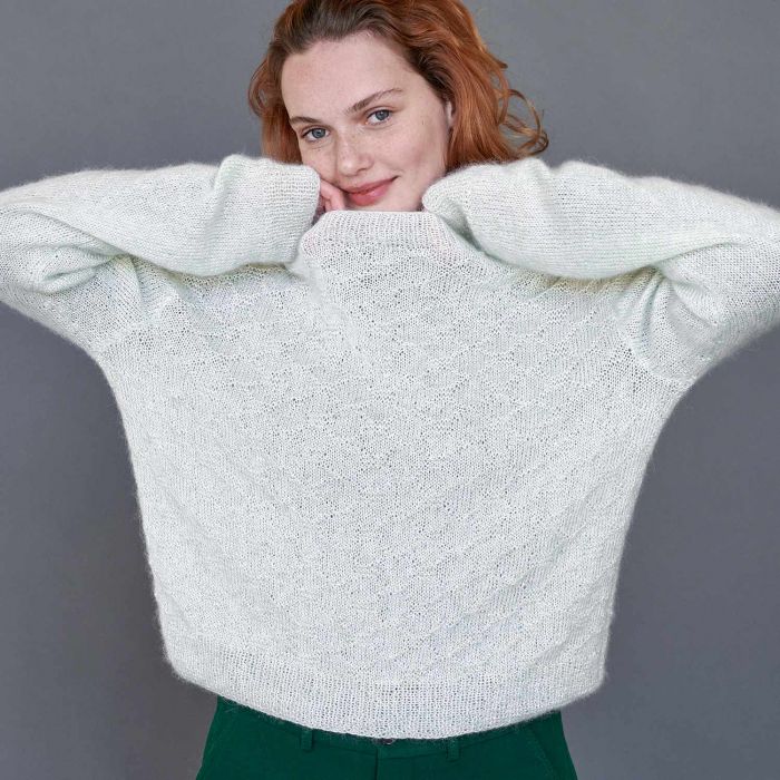 A Katia Alpaca Lace Pattern - Pullover Sweater (PDF)