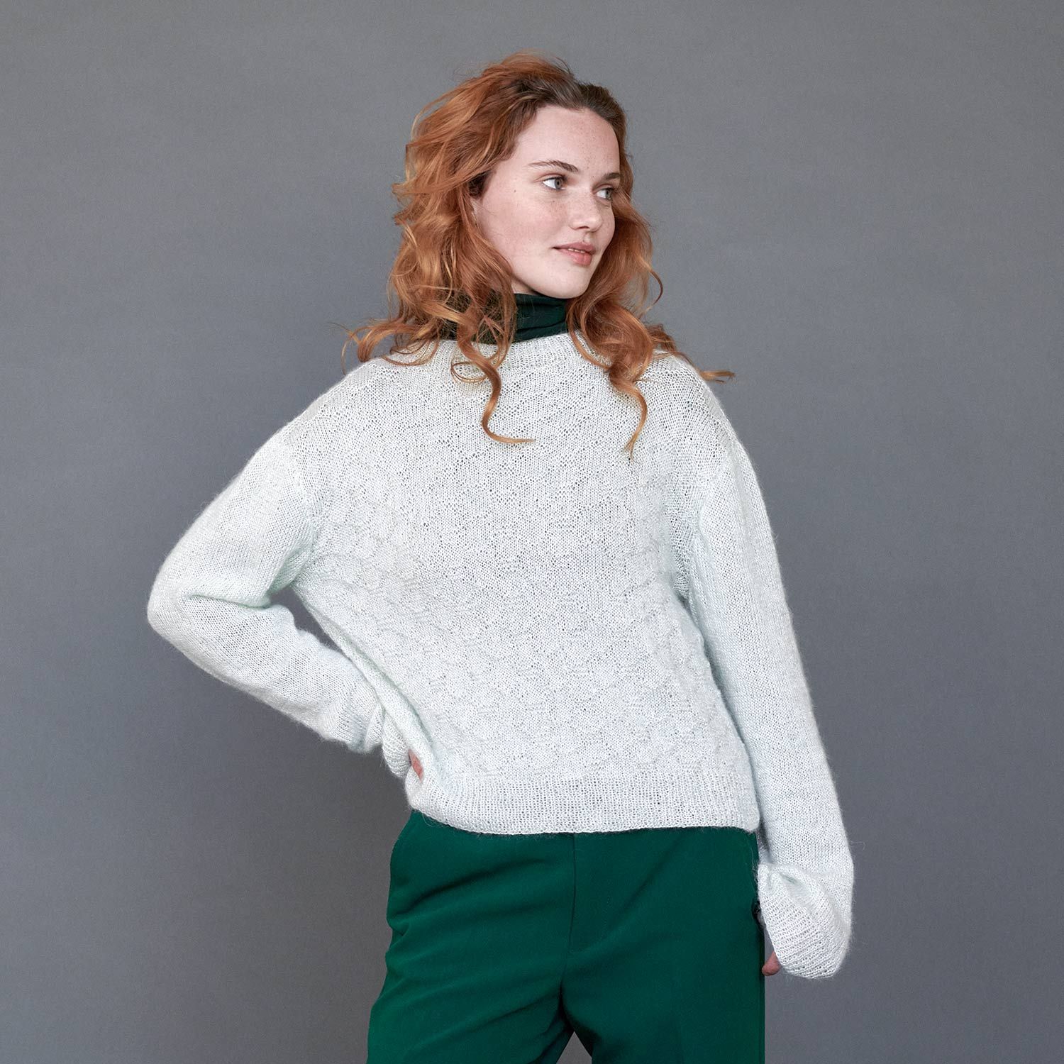 A Katia Alpaca Lace Pattern - Pullover Sweater (PDF)