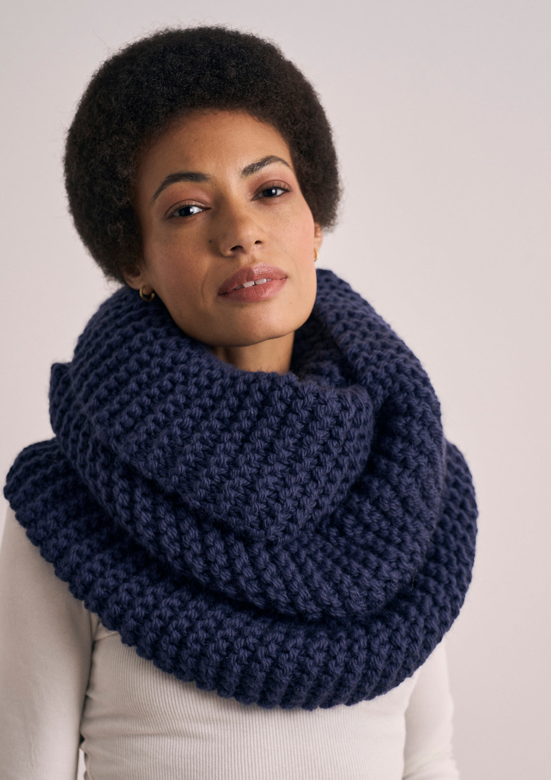 A FREE with Purchase Mode at Rowan Chunky Wool Pattern - Lowestoft Snood + Thorpeness Hat - Paper Copy