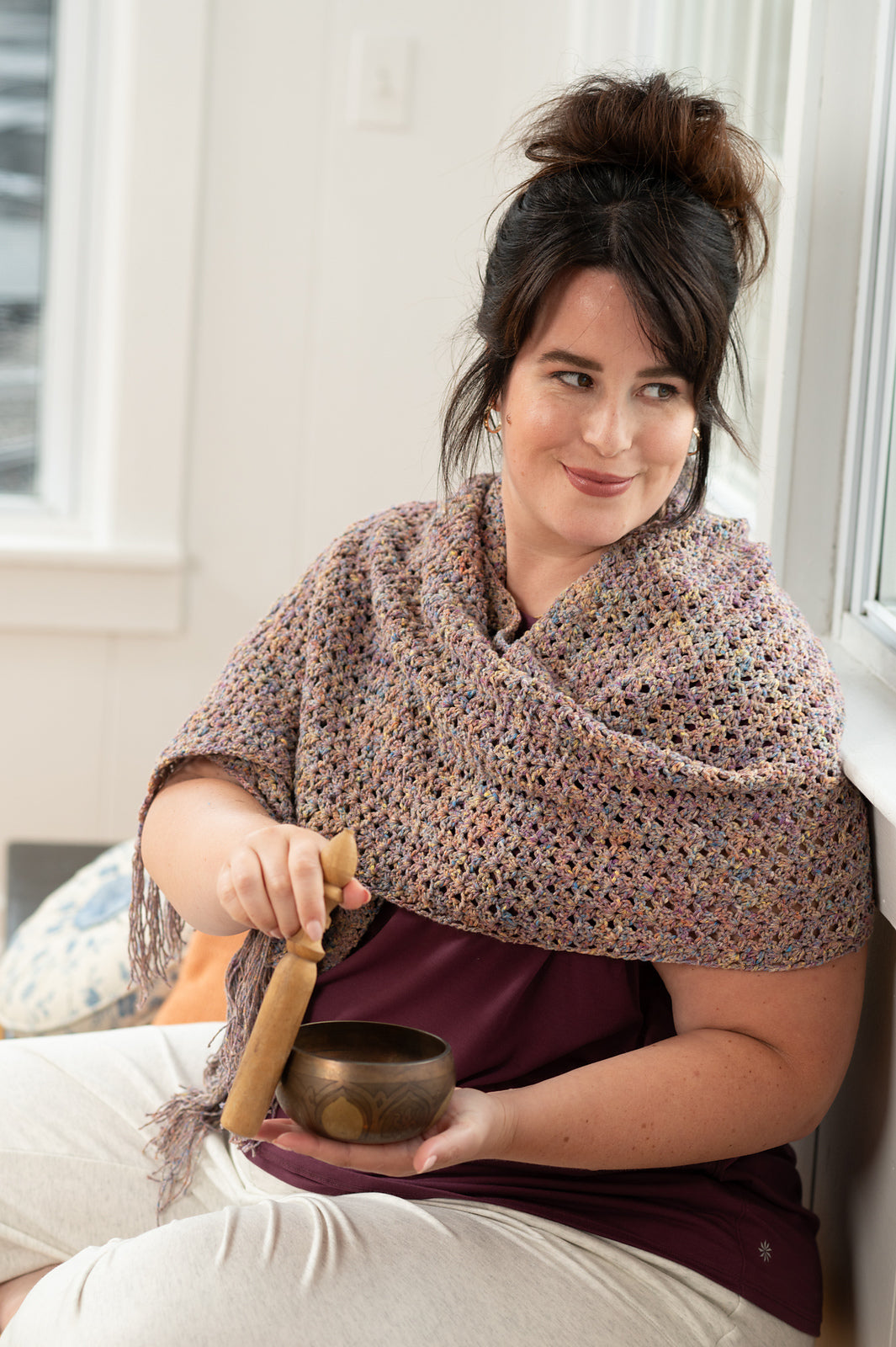 A Berroco Gaia Crochet Pattern - Chodron Shawl (PDF)