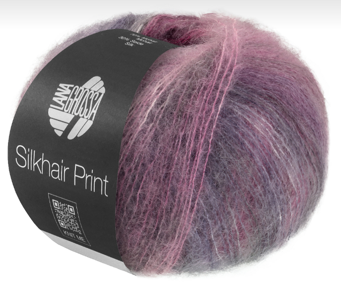 Lana Grossa SilkHair Prints - Purple Pink (Color #435)