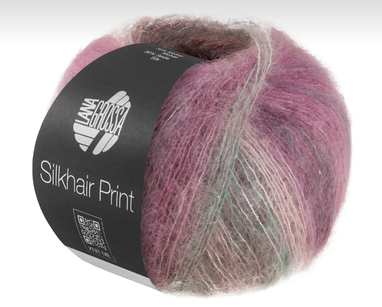 Lana Grossa SilkHair Prints - Purple Cyan (Color #436)