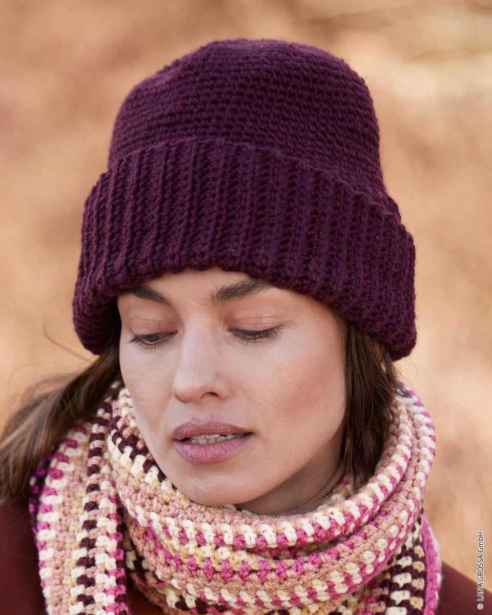 A Lana Grossa Cool Merino Crochet Pattern Hat 21 (PDF)