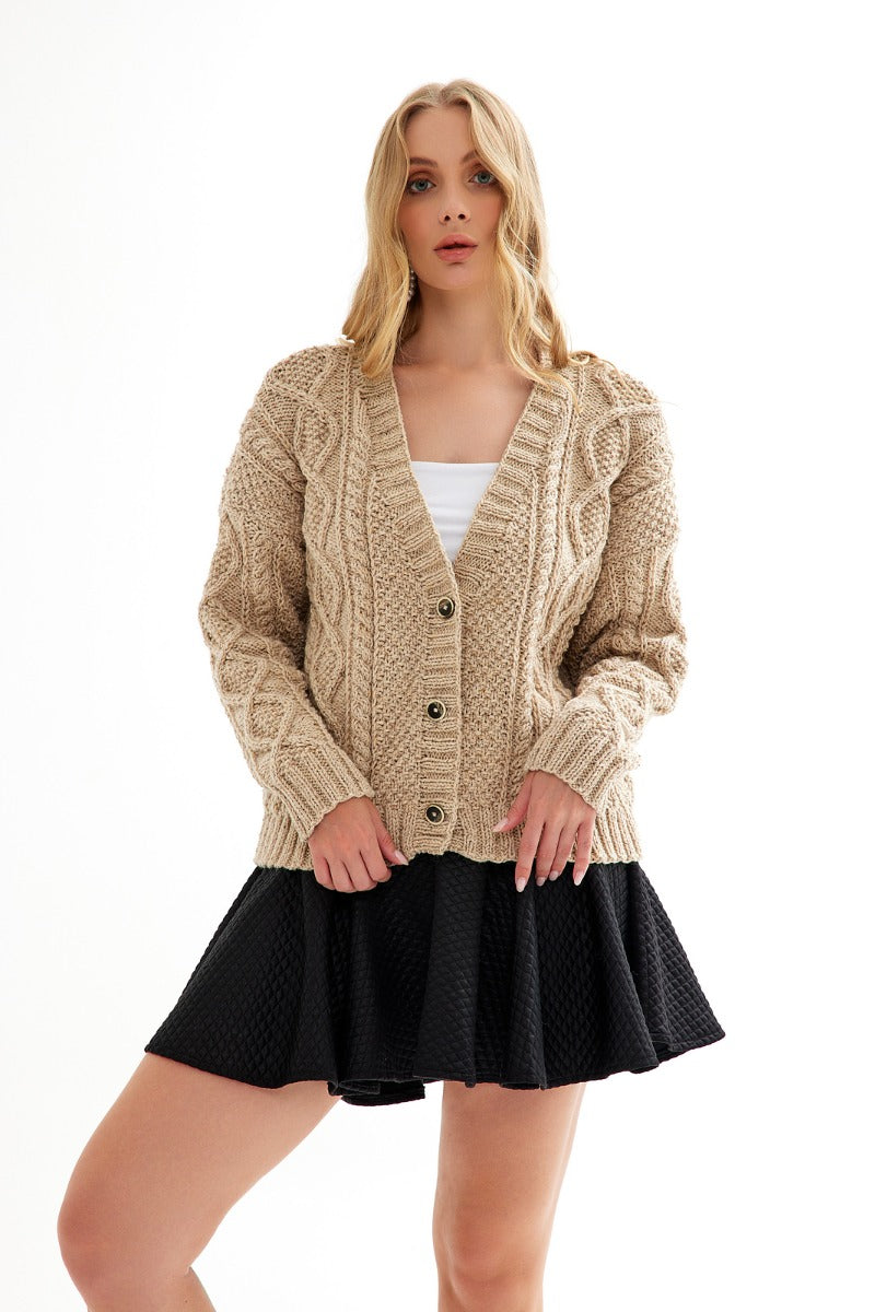 A Jody Long Alba Aran Pattern Genevieve Sweater (PDF)