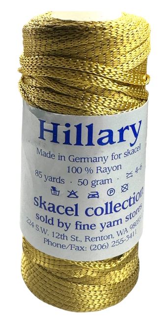 z Skacel Hillary - Gold Silky Ribbon (Color #04) - FULL BAG SALE (5 Skeins)