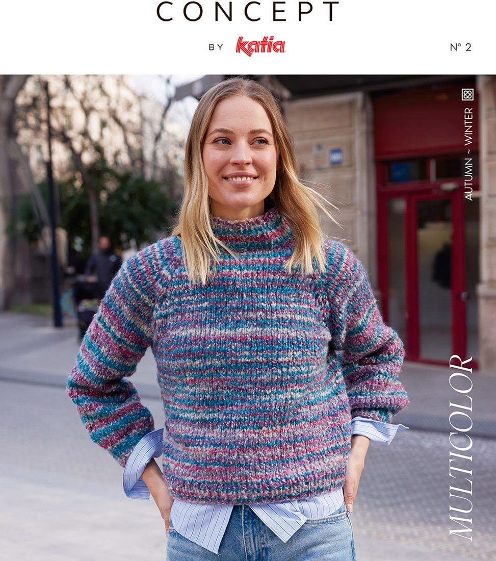 Concept by Katia No 2 Multicolor Autumn/Winter Pattern book - ORDERS W/ THIS MAGAZINE SHIP FREE WITHIN CONTIGUOUS U.S.