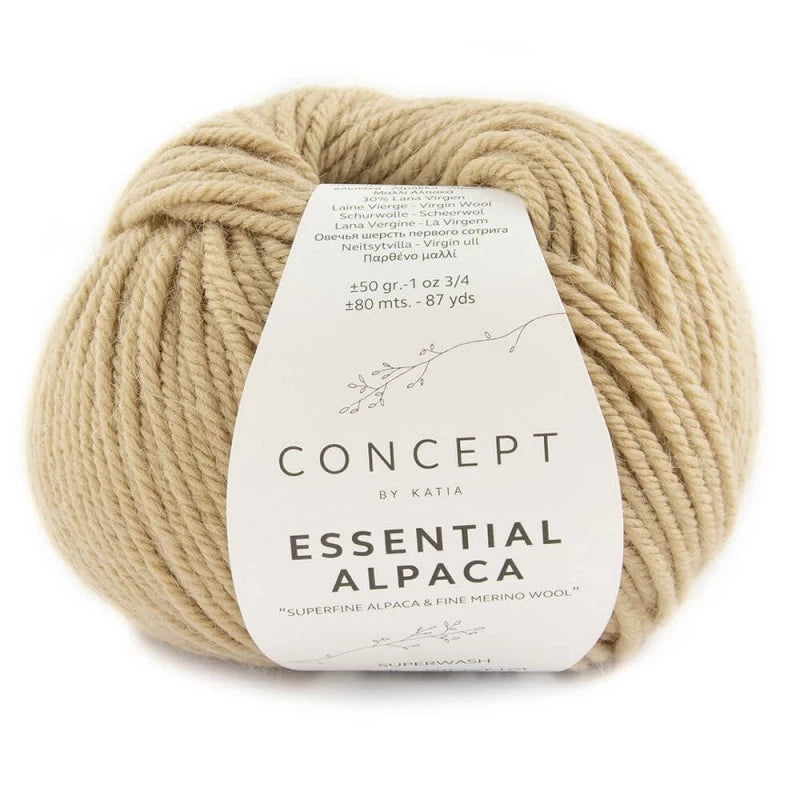 Katia Concept Essential Alpaca - Beige (Color #72) knitting and crochet yarn on sale at little knits