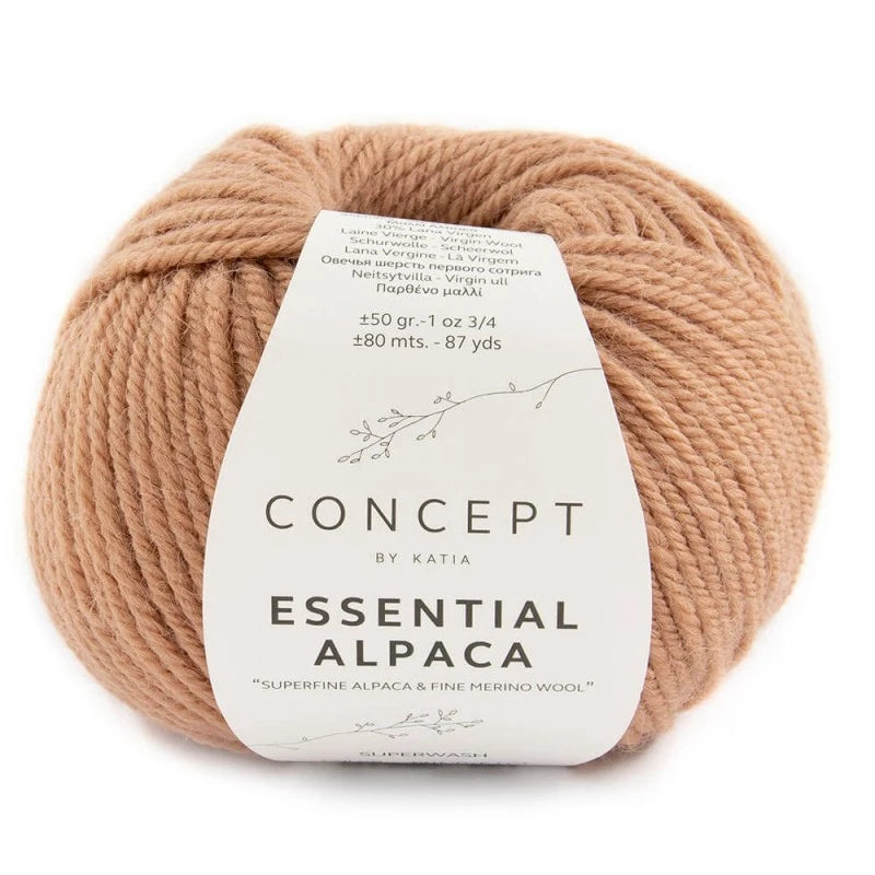 Katia Concept Essential Alpaca - Light Salmon (Color #74) knitting and crochet yarn on sale at little knits