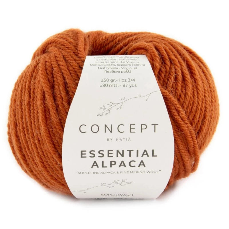 Katia Concept Essential Alpaca - Orange (Color #75) Knitting and Crochet Yarn on sale at Little Knits