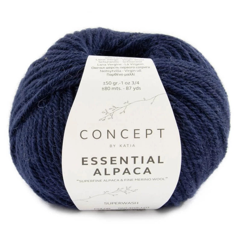 Katia Concept Essential Alpaca - Dark Blue (Color #88) Knitting and Crochet Yarn on sale at Little Knits