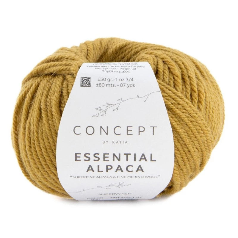 Katia Concept Essential Alpaca - Mustard (Color #93) Knitting and Crochet Yarn on sale at Little Knits