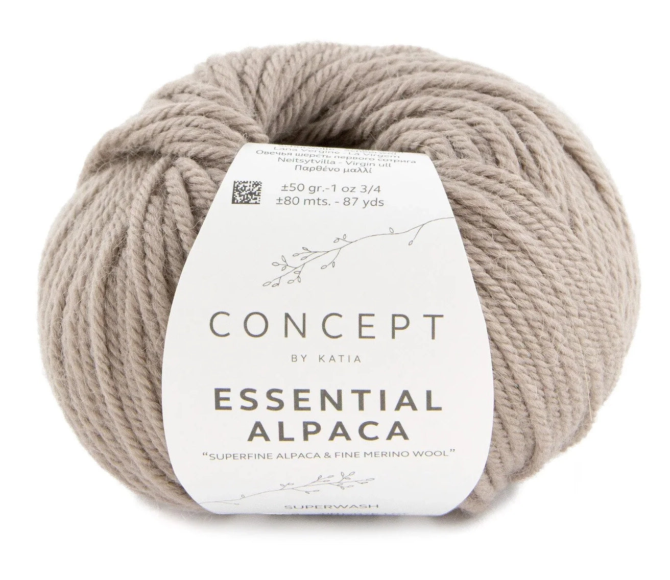 Katia Concept Essential Alpaca - Grey Beige (Color #94) Knitting and Crochet Yarn on sale at Little Knits