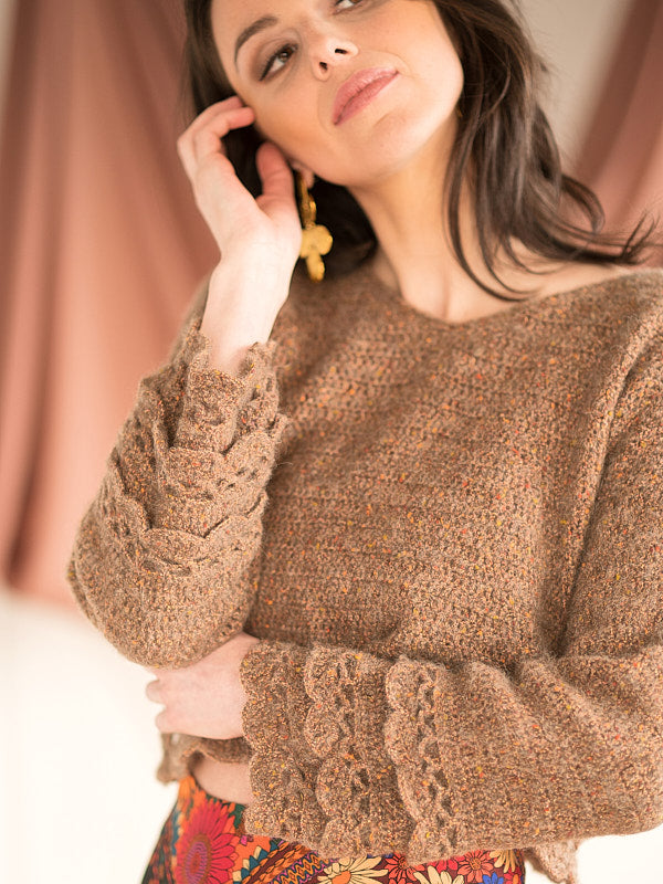 A Berroco Mistico Pattern - Kellar Crochet Pullover (PDF)
