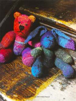 Stuffed Rabbit A Noro Kureyon Pattern - Stuffed Rabbit knitting pattern on sale at Little Knits