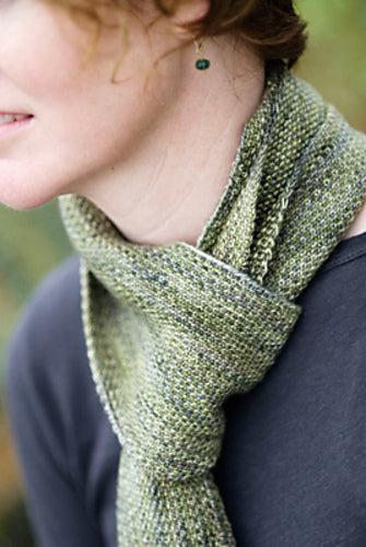 A Churchmouse Yarns and Teas Pattern - Koigu Linen Stitch Scarf (PDF)