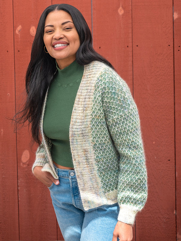 A Berroco Aerial & Lanas Light Pattern - Muesli Cardigan (PDF)
