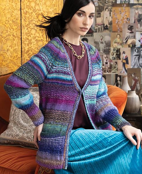 A Noro Tsubame Pattern Raglan Cardigan (PDF)