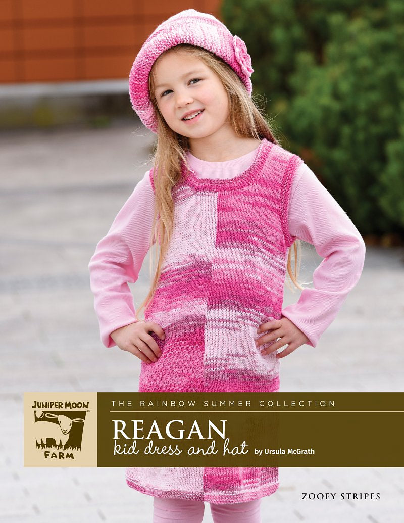 A Juniper Moon Farm Zooey Stripes Pattern - Reagan kids dress and hat (PDF)
