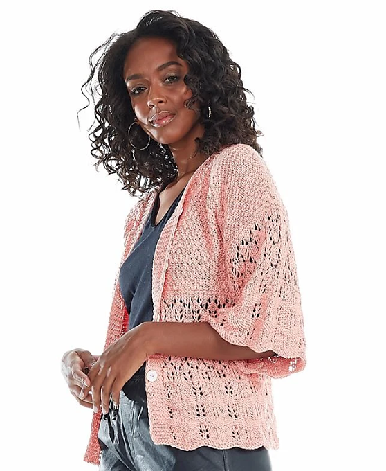 A FREE Circulo Duna Pattern - Salmon Cropped Cardigan (PDF A FREE Circulo Duna Pattern - Salmon Cropped Cardigan (PDF