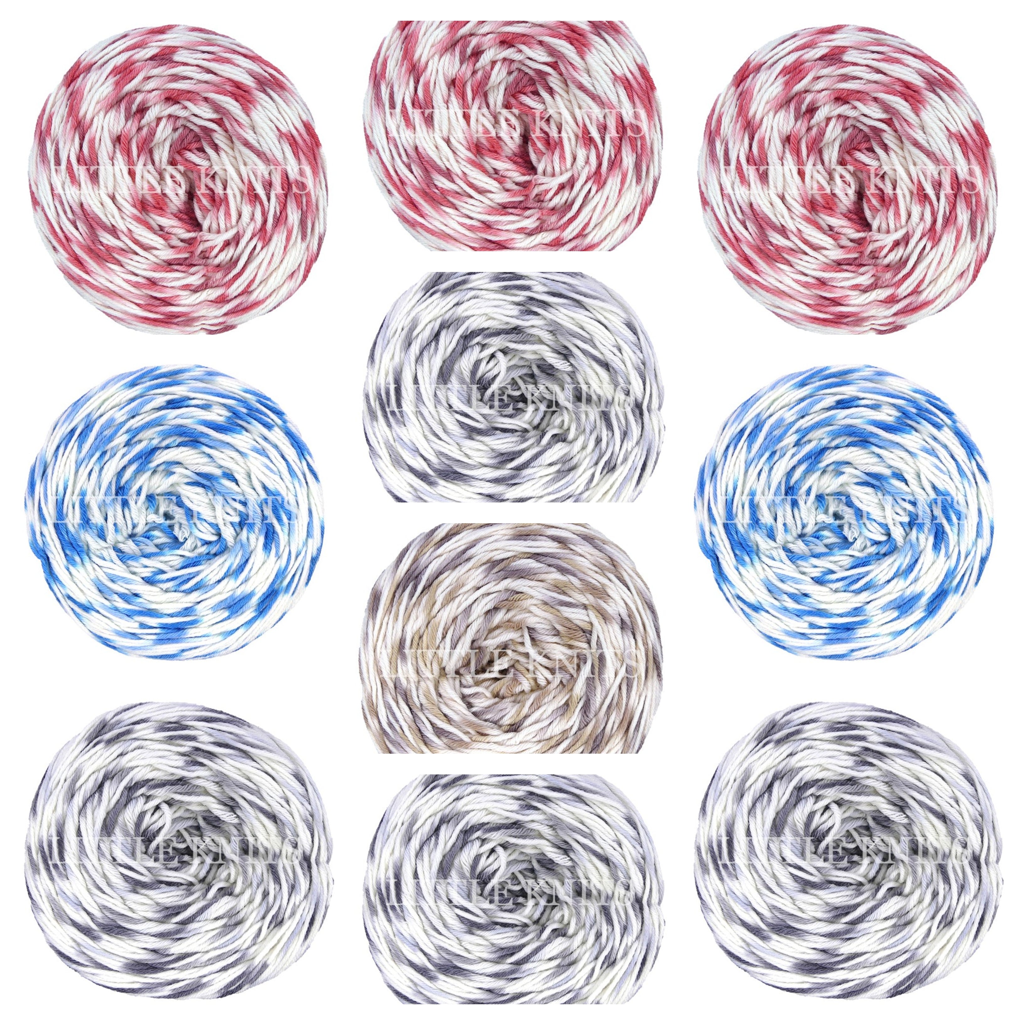 Hikoo SimpliCity Spot - 10 Skein Mystery Bag - 4/3/3 Color Split - 70% OFF SALE!