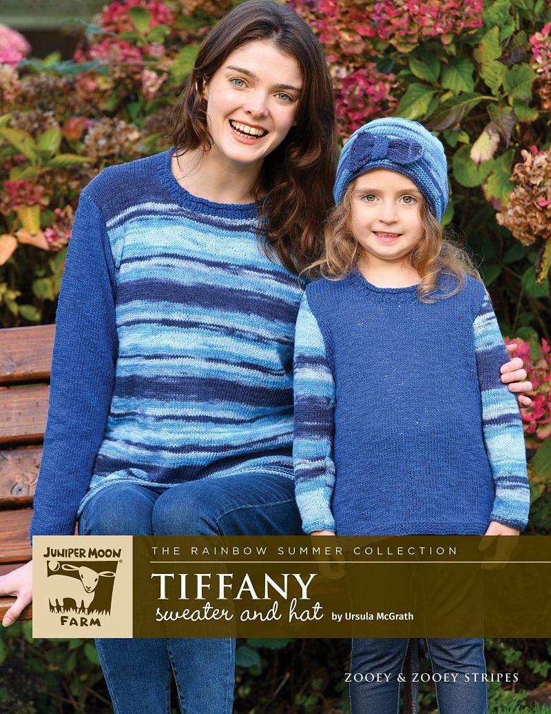A Juniper Moon Farm Zooey Stripes Pattern - Tiffany Sweater and Hat (PDF)